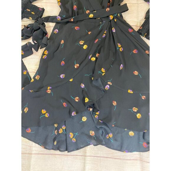 Cabi Women's Black Long Sleeve Floral Divine Dress Fall 2022 - Medium - Picture 3 of 14